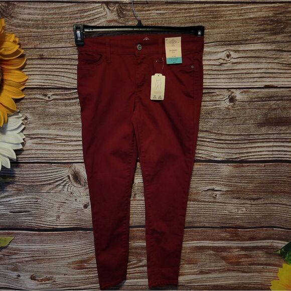 St John's Bay rhubarb red jeans Women's 2P made Rise NWT - Picture 1 of 9